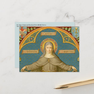 Postal Clare de San Asís y Scrolls (SAU 027)