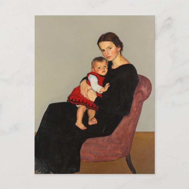 Postal Cläre Maillard con hija | Willi Maillard (Anverso)