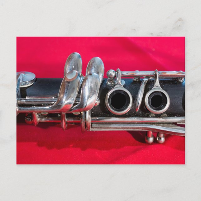 Postal Clarinet en rojo (Anverso)