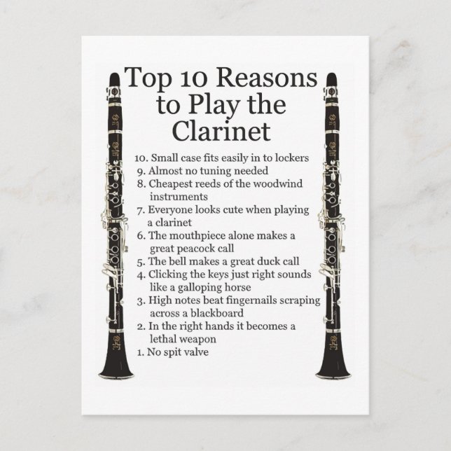 Postal Clarinet Top 10 (Anverso)