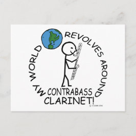 Postal Clarinete de contrabass - El mundo gira