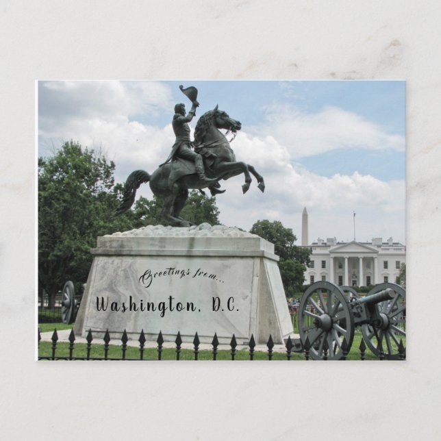Postal Clark Mills Andrew Jackson Lafayette Sq Washington (Anverso)