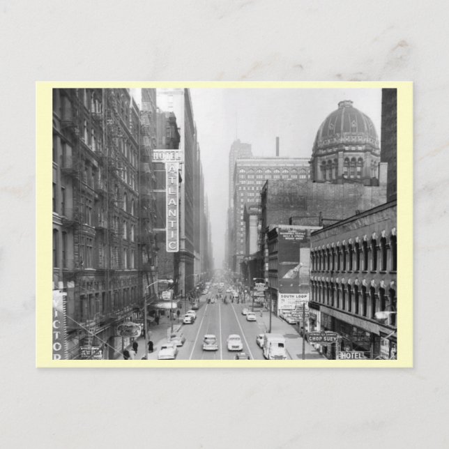 Postal Clark St., Chicago, Illinois Vintage (Anverso)