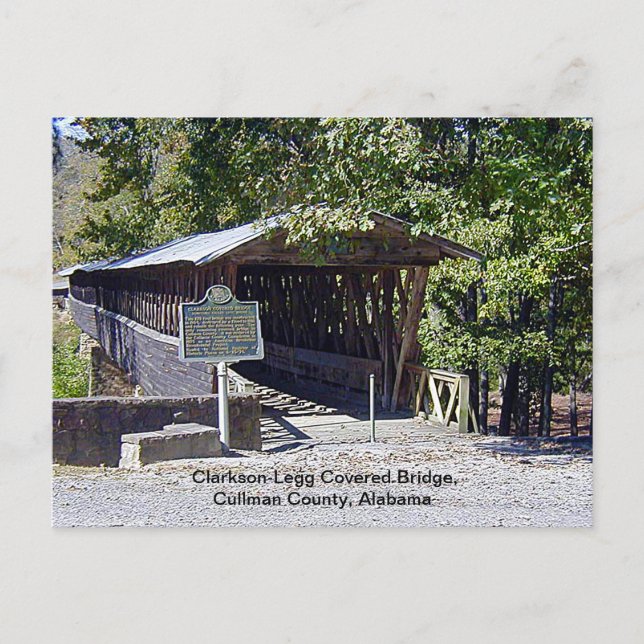 Postal Clarkson Covered Bridge Alabama  (Anverso)
