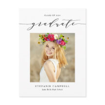 Clase Black Whimsical Script de Graduación 2023