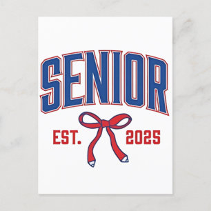 Postal Clase Coquette Senior 2025 de arcos rosados 2025