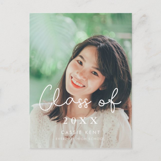 Postal Clase Cute de la foto de graduación 2025 (Anverso)