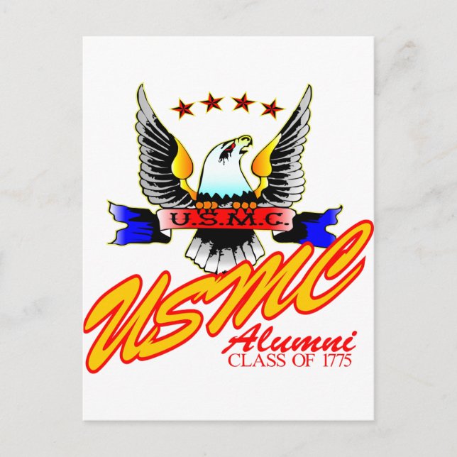 Postal Clase De 1775 Águila De Alumnos Del USMC (Anverso)