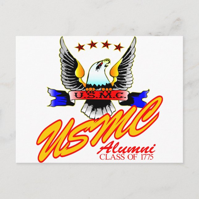 Postal Clase De 1775 Águila De Alumnos Del USMC (Anverso)