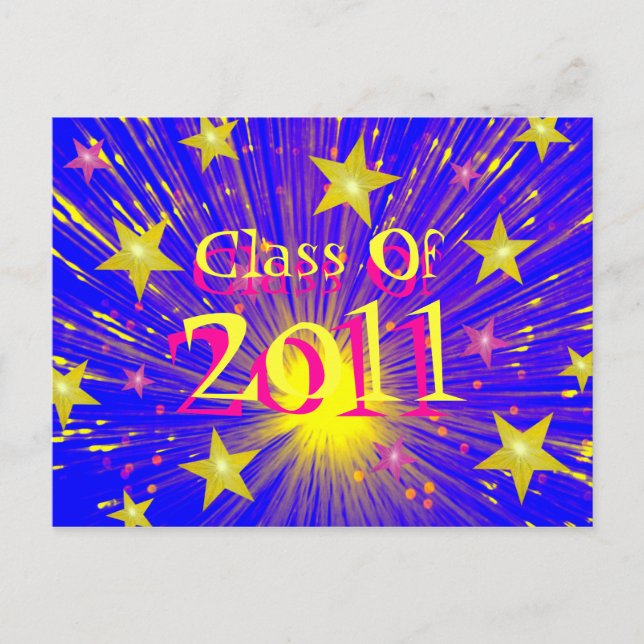 Postal 'Clase de 2011' de fuegos artificiales (Anverso)