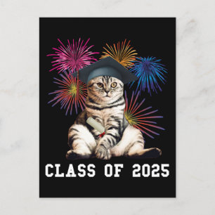 Postal Clase de 2025 Cat Lover