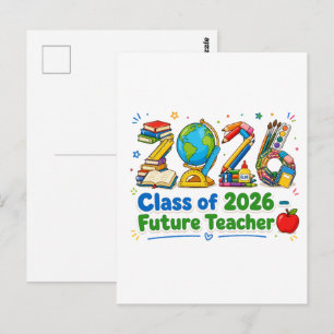 Postal Clase de 2026 Futuro Maestro Suministros Escolares