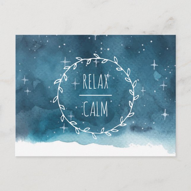 Postal Clase de Aceites Esenciales Emocionales Starry Sky (Anverso)