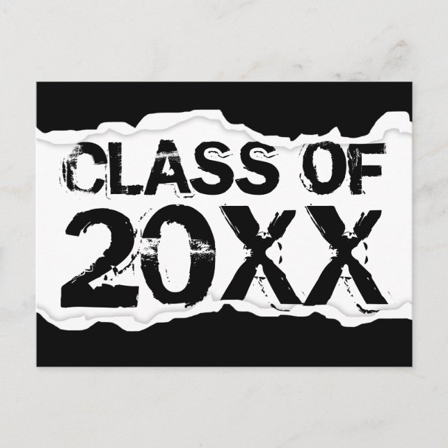 Postal Clase de Año de Personalizable (página de inicio) (Anverso)