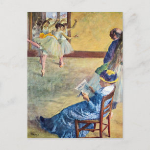 Postal Clase de baile, el salón de baile de Edgar Degas