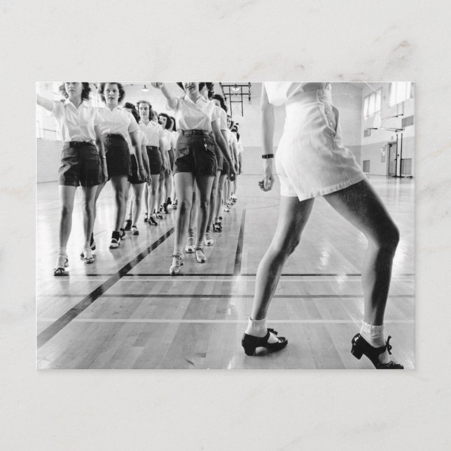 Postal Clase de claqué, 1942 (Anverso)