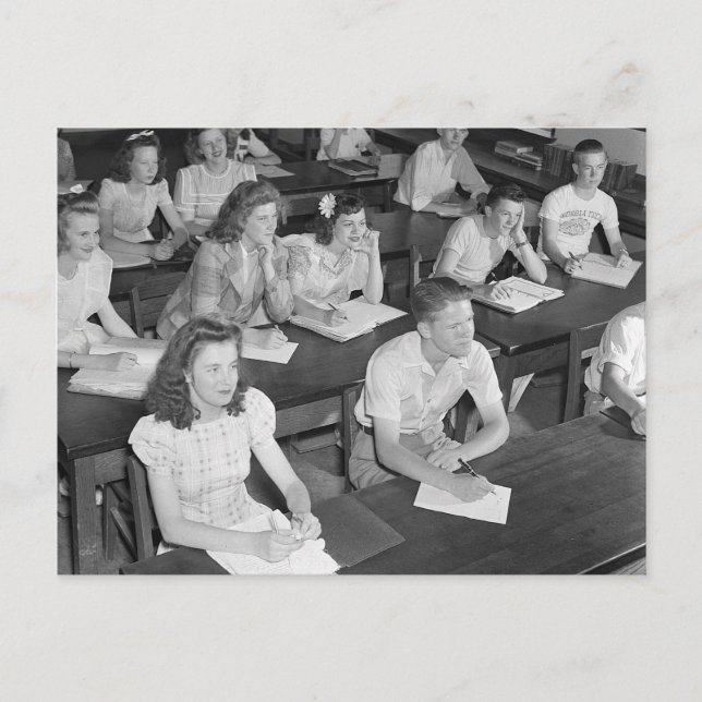 Postal Clase de Escuela Secundaria, 1943 (Anverso)