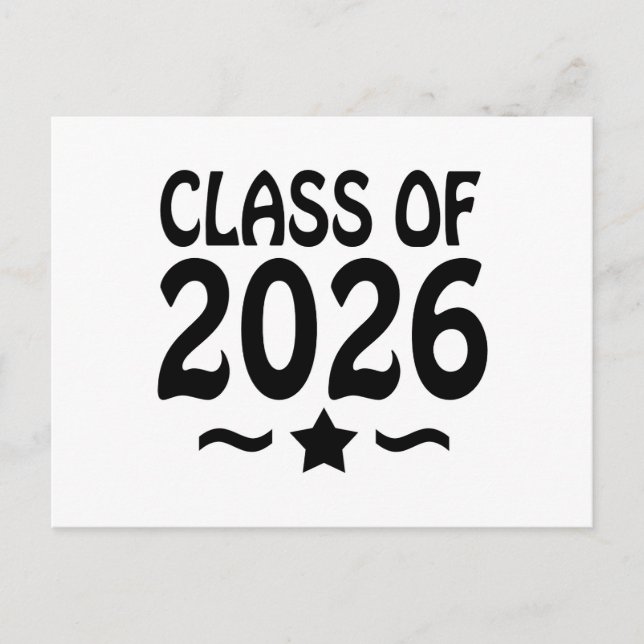 Postal Clase de Estrella de Graduación 2026 (Anverso)