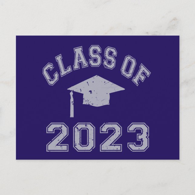 Postal Clase De Graduación De 2023 - Gris 2 (Anverso)