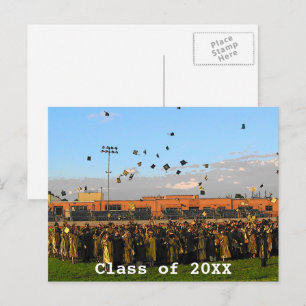 Postal Clase de graduación de 20XX en el campo