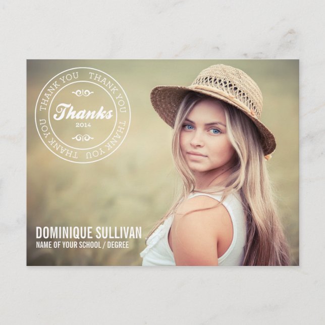 POSTAL CLASE DE GRADUACIÓN DE STAMP 2014 GRACIAS A POSTCA (Anverso)