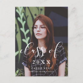 Postal Clase de la elegante foto de graduación de 2025