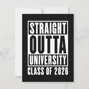 Postal Clase de la Universidad Straight Outta de 2026