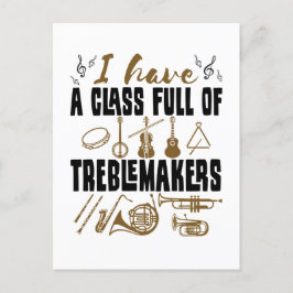 Postal Clase de profesor de director de banda lleno de Tr