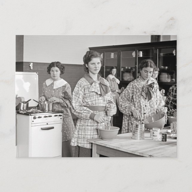 Postal Clase de Repostería, 1935 (Anverso)
