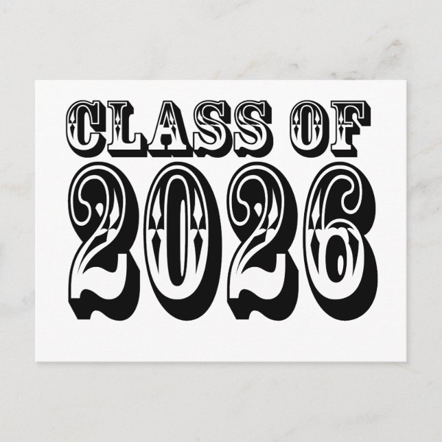Postal Clase del Viejo Oeste de 2026 Graduación (Anverso)