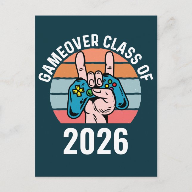 Postal Clase Gameover de 2026 (Anverso)