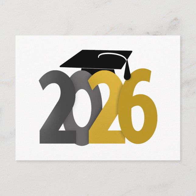 Postal Clase Gold y Silver de 2026 Graduación (Anverso)