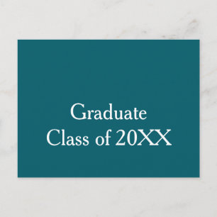 Postal Clase graduada de 20XX turquesa felicitaciones nom