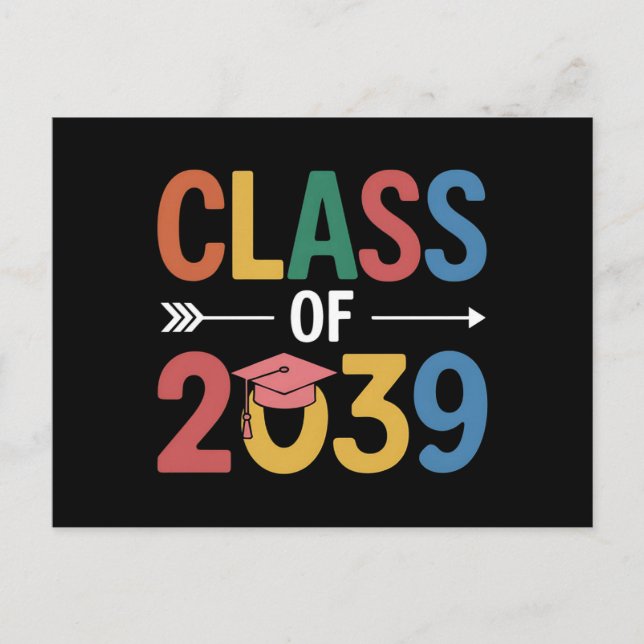 Postal Clase Groovy De 2039 Graduación Superior 2039 (Anverso)