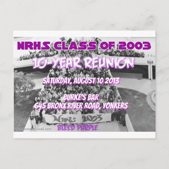 Postal Clase NRHS de 2003 Aparato de Reunión de 10 años (Anverso)