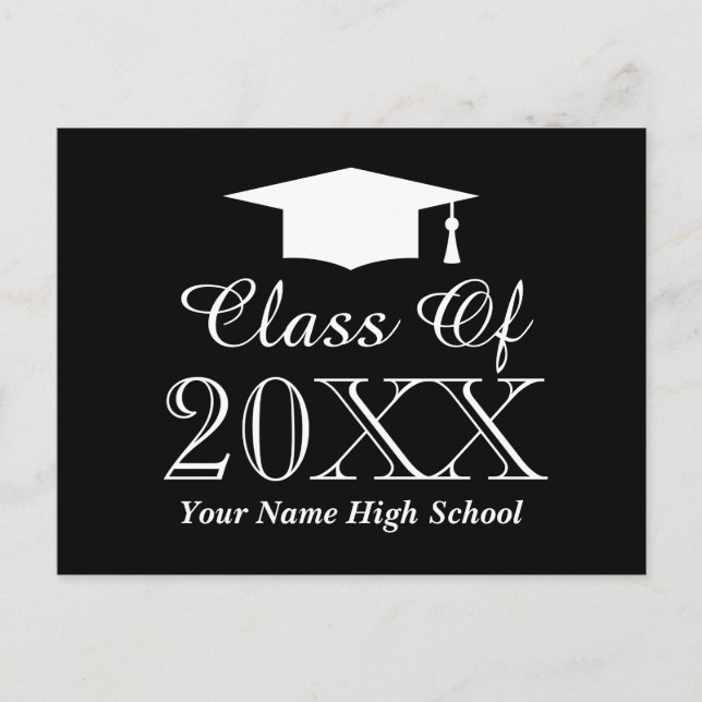 Postal Clase personalizado de la fiesta de graduación de  (Anverso)