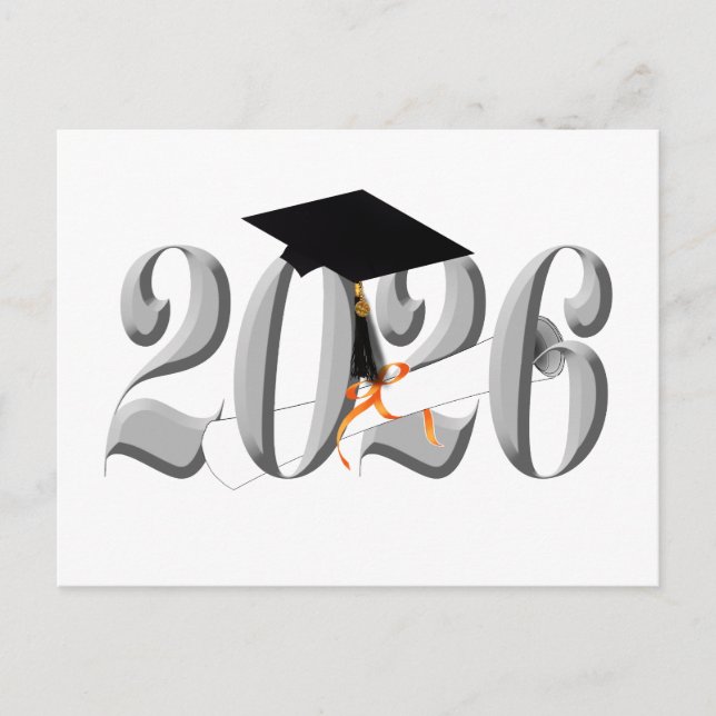 Postal Clase Plata Clásica de Graduación 2026 (Anverso)