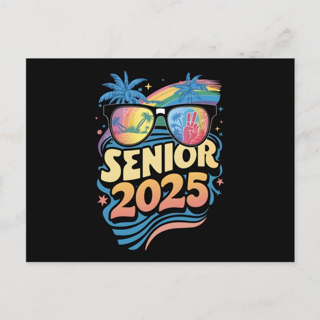 Postal Clase Retro Senior 2025 De Graduación 2025 (Anverso)