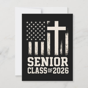 Postal Clase Senior 2026 Bandera cruzada EE.UU.
