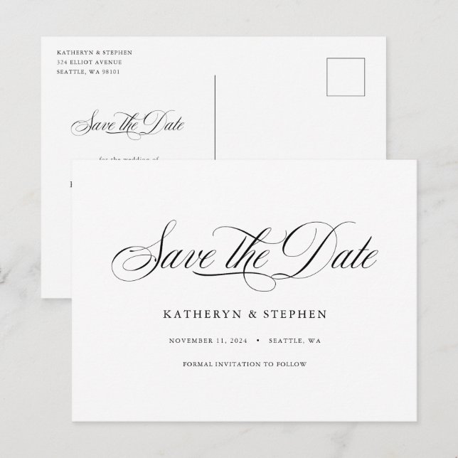 Postal Clásica Caligrafía De Guión Elegante Guardar La Fe (Anverso / Reverso)