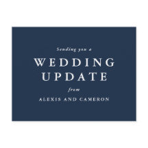 postal clásica de actualización de boda