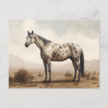 Postal clásica estadounidense appaloosa para cabal