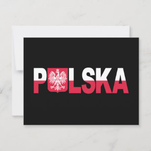 Postal Clásica Polska Bandera Polaca Águila Nacional