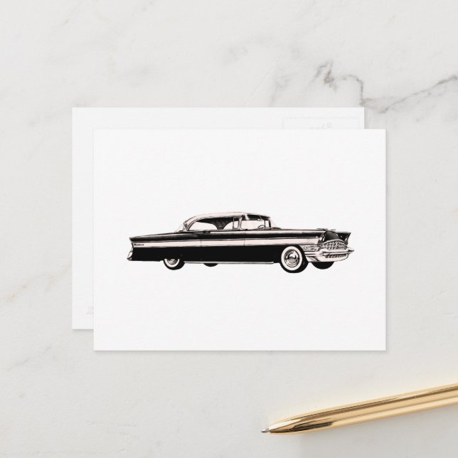 Postal Clásico 1956 Packard Clipper (Anverso/Reverso In Situ)
