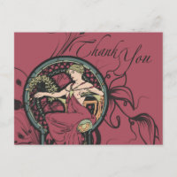 Clásico Alphonse Mucha Gracias Cartas
