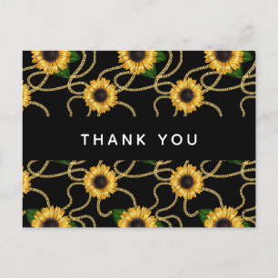 Postal Clásico Amarillo Sunflowers Patrón De Estilo Graci