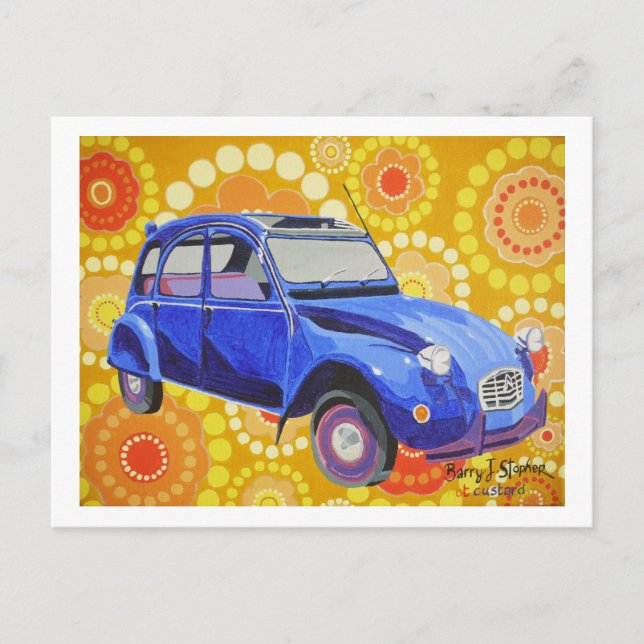 Postal Clásico Citroen 2cv (Anverso)