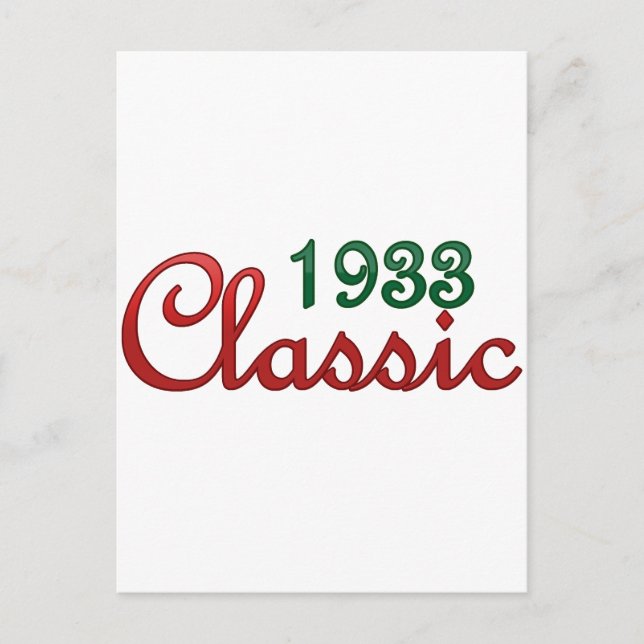 Postal Clásico de 1933 (Anverso)