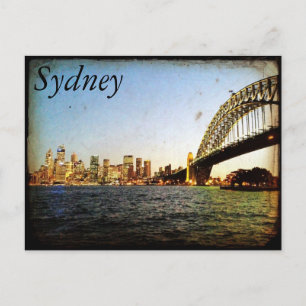 Postal clásico del puente de sydney