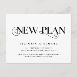 Postal Clásico elegante, Nuevo plan, Aplazamiento